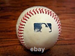 Gleyber Torres Yankees Baseball Utilisé lors d'un MATCH SIMPLE le 7/9/2021, Coup #366 contre les Astros de la MLB.