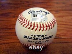 Gleyber Torres Yankees Jeu Utilisé Single Baseball 6/30/2022 Hit #479 Astros Logo