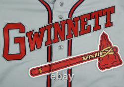 Gwinnett Braves #9 Jeu Utilisé Maillot Gris