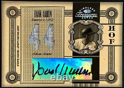 Hank Aaron 2005 Timeless Treasures Hof Game-used Jersey Auto # 5/5 Braves 44