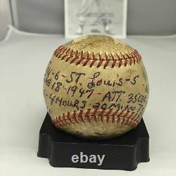 Incredible Johnny Pesky Game Winning Hit Game Used Baseball From June 18, 1947