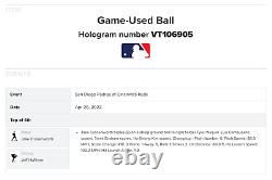 JAKE CRONENWORTH des SAN DIEGO PADRES 2022 Triple MLB Game Used Baseball avec 3 points produits (RBI)