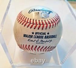 JUAN SOTO coup sûr de base n°235 simple 8/19/19 balle de baseball utilisée lors d'un match authentifié par la MLB