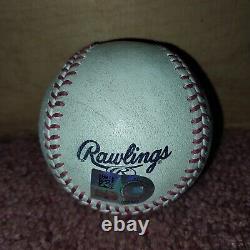 JULIO RODRIGUEZ Balle de baseball utilisée lors du match MLB authentifiée le 3 septembre 2023.