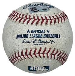 Jack Flaherty Balle de baseball utilisée lors de sa première victoire en MLB avec les Cardinals MLB HOLO 1er
