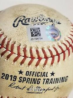 Jackie Bradley Jr Jeu D'occasion Rawlings 2019 Emrb Spring Training Baseball Mlb