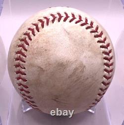 Javier Baez 1b Coup sûr en carrière #628 Balle de baseball utilisée en match 2020 Chicago Cubs Tigers Mlb
