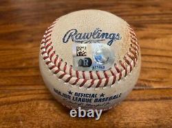 Jeremy Pena Astros Jeu Utilisé Balle de Baseball SIMPLE 8/23/2023 contre Red Sox Hit #243