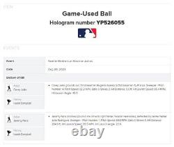 Jeremy Pena Astros Match utilisé DOUBLE Baseball 20/08/2023 contre Mariners Hit #239