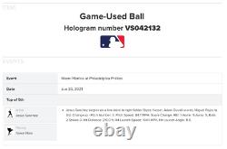 Jesus Sanchez 13th Career Hit / Nola Rbi 1b Game-used Mlb Holo Baseball 6/30/21