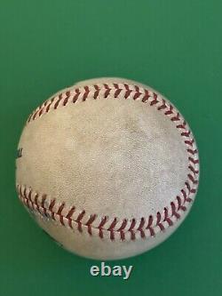 Jeu utilisé par Ezequiel Duran : 2ème Triple en carrière avec l'authentification MLB Baseball WSC TX Rangers.