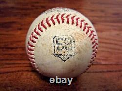 Jonathan Schoop Tigers Jeu Utilisé Double Baseball 5/8/2022 Astros 60 Yr Logo Hit