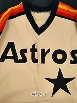 Jose Cruz 1986 Houston Astros #25 Jeu Utilisé Jersey / Numéro 25 Retraité Par Astros