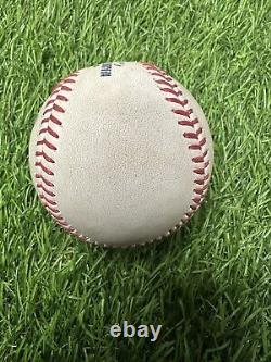 Jose Ramirez Cleveland Guardians Balle de baseball utilisée en jeu Triple RBI 2023 MLB Auth