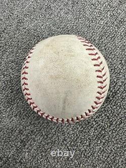 José Ramirez Cleveland Guardians - Balle de baseball utilisée en match - Coup sûr en carrière 1183 - MLB Auth