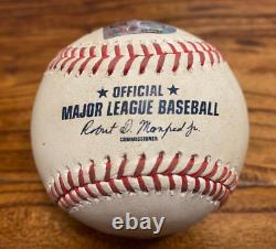 Justin Verlander Astros Balle de baseball utilisée lors du match du 7 octobre 2023 ALDS Game 1 contre les Twins