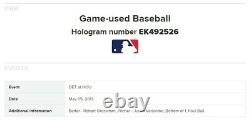 Justin Verlander Tigers Jeu De Baseball Utilisé 5/5/2013 Vs Astros Al Logo Gagnez #128