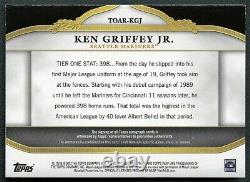 Ken Griffey Jr 2013 Topps Tier One Gold Jeu Utilisé Patch Autographe /99 Rare