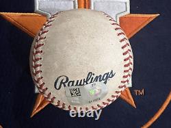 Kyle Tucker Baseball utilisé lors du match des Astros RBI SINGLE contre Cleveland le 31 juillet avec le logo de Bregman.