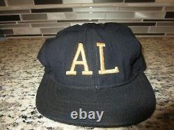 Ligue Américaine Al Mlb Arbitre 1940s Jeu Utilisé Worn New Era Baseball Cap Hat