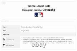 Lourdes Gurriel Jr. Blue Jays Jeu Utilisé Rbi Double Baseball 8/21/2020 Hit #180