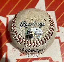 Luis Garcia 2 Manches Immaculées Balle de Baseball Utilisée Astros @ TEX 15/06/22 K