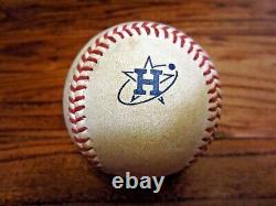 Luis Garcia Astros Jeu De Baseball Utilisé 8/1/2022 Space City Logo Pitched Deux Outs