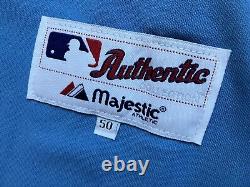 Maillot bleu en poudre authentique de Todd Pratt des Philadelphia Phillies, taille 50.
