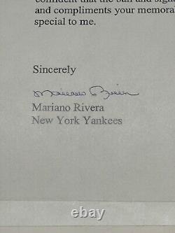 Mariano Rivera Utilisé en match Dernier retrait Signé/Inscrit 2008 Baseball Yankees Steiner