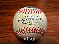 Marwin Gonzalez Astros Jeu Utilisé Single Baseball 8/06/2018 Hit #609 V Giants Logo