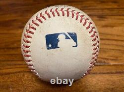 Match de baseball utilisé par Yainer Diaz Astros SINGLE Baseball 1/8/2023 Hit + K Valdez NO-HITTER