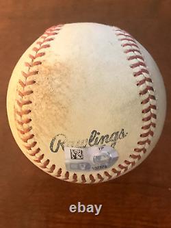 Match de l'ALCS 2022 utilisé par Alex Bregman, Balle de Baseball avec le Hologramme de la MLB le 19/10/2022, Astros de Houston.