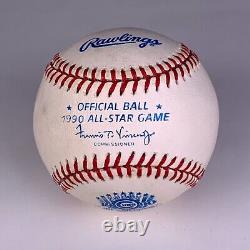 Match des étoiles de la MLB de 1990 : balle de baseball authentique utilisée lors du match par Kirby Puckett avec lettre d'authenticité numéro 15403.
