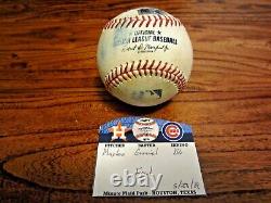 Michael Brantley Astros Jeu Utilisé Single Baseball 27/05/2019 Hit #1261 Vs Cubs