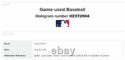 Mike Fiers Astros Jeu Utilisé Aucune Hitter Baseball 21/08/2015 Vs Dodgers Gattis Foul