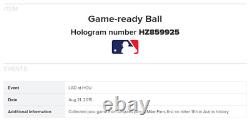 Mike Fiers No Hitter Dodgers Vs Astros Jeu De Baseball Utilisé 8/21/15 50e Logo