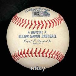 Mike Trout A Signé Angels 60th Anniversary Game-used Baseball Mlb Holo Authentique