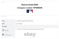 Mike Trout Angels Jeu De Baseball Utilisé 9/9/2022 Astros Logo 5th Straight Home Run