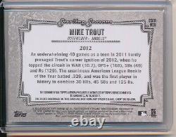 Mike Trout Auto Jeux D'occasion Jersey Relic 2020 Topps Sterling Silver 3/10