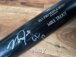 Mike Trout Game Utilisé 2019 Mvp Bat Non Cracked Signed Psa/adn Anderson Photo Match