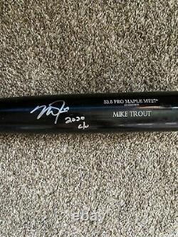 Mike Trout Jeu Utilisé Autographié Bat 2020 Saison Anderson Authentiques