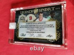 Muhammad Ali Pele Ted Williams Gordie Howe Jeu Utilisé Jersey Card #6/9 Leaf Pearl