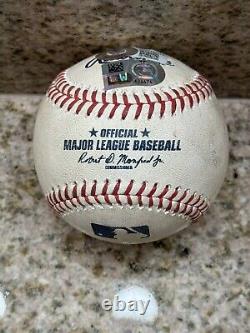 Nolan Schanuel a signé le baseball utilisé lors de son premier match en MLB avec les Angels - Beckett BAS Holo COA