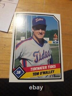 Ny Mets 1989 Aaa Tidewater Tides Tom O' Malley Jeu Utilisé Away Jersey 15 Team Coa