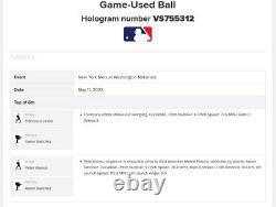 Pete Alonso Mlb Jeu De Baseball Authentifié Utilisé Seul Mets Rockies 5/11/22