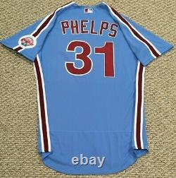 Phelps #31 Taille 46 2020 Philadelphia Phillies Accueil Retro Jeu Utilisé Jersey Mlb