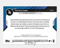 Relique De Base D'occasion De La Série Mondiale 2020 # 64/99 Clayton Kershaw Card 472a Dodgers
