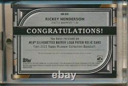 Rickey Henderson Jeu Utilisé Jersey Logoman 1/1 Patch Emerald 2021 Topps Museum