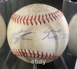 Ricky Tiedemann Jeu Utilisé Signé Balle de Baseball MILB De Double-A Début! Blue Jays