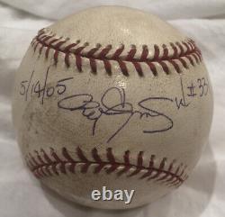 Roger Clemens Victoire #331 5/14/2005 Jeu utilisé Balle signée MLB Auth Astros